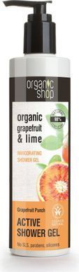ORGANIC SHOP Гель для душу Підбадьорливий "ГРЕЙПФРУТ і ЛАЙМ" 280мл