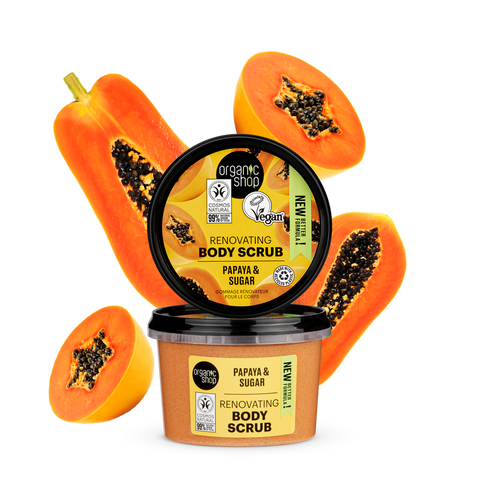 ORGANIC SHOP Скраб для тіла "ПАПАЙЯ і ЦУКОР" 250мл