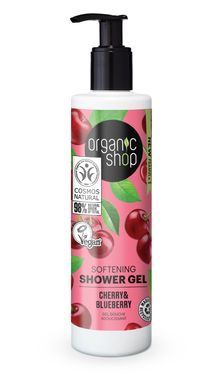 ORGANIC SHOP Гель для душу Пом'якшуючий Вишня і Чорниця 280мл