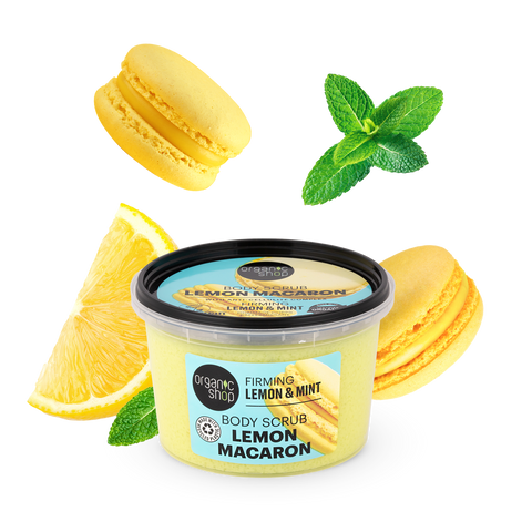 ORGANIC SHOP Зміцнюючий cкраб для тіла "Lemon Macaron" 250мл