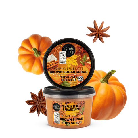 ORGANIC SHOP Скраб для тіла Гарбузове латте зі спеціями Brown sugar 250мл